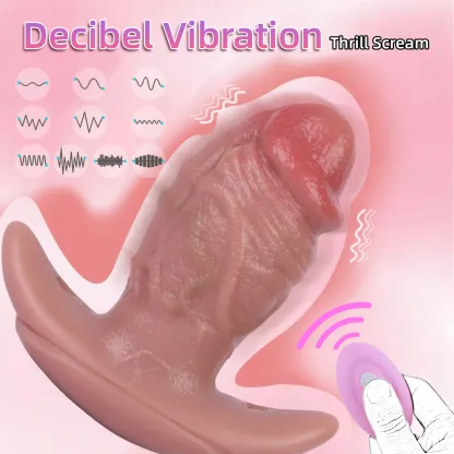 Rex 4.7"x2.4" Wearable Vibrating Fat Anal Plug with Remote, Platinum Silicone Anal Stimulator