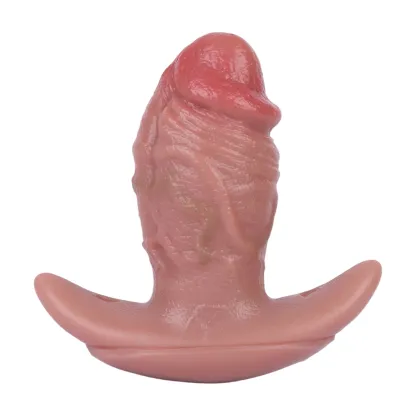 Rex 4.7"x2.4" Wearable Vibrating Fat Anal Plug with Remote, Platinum Silicone Anal Stimulator