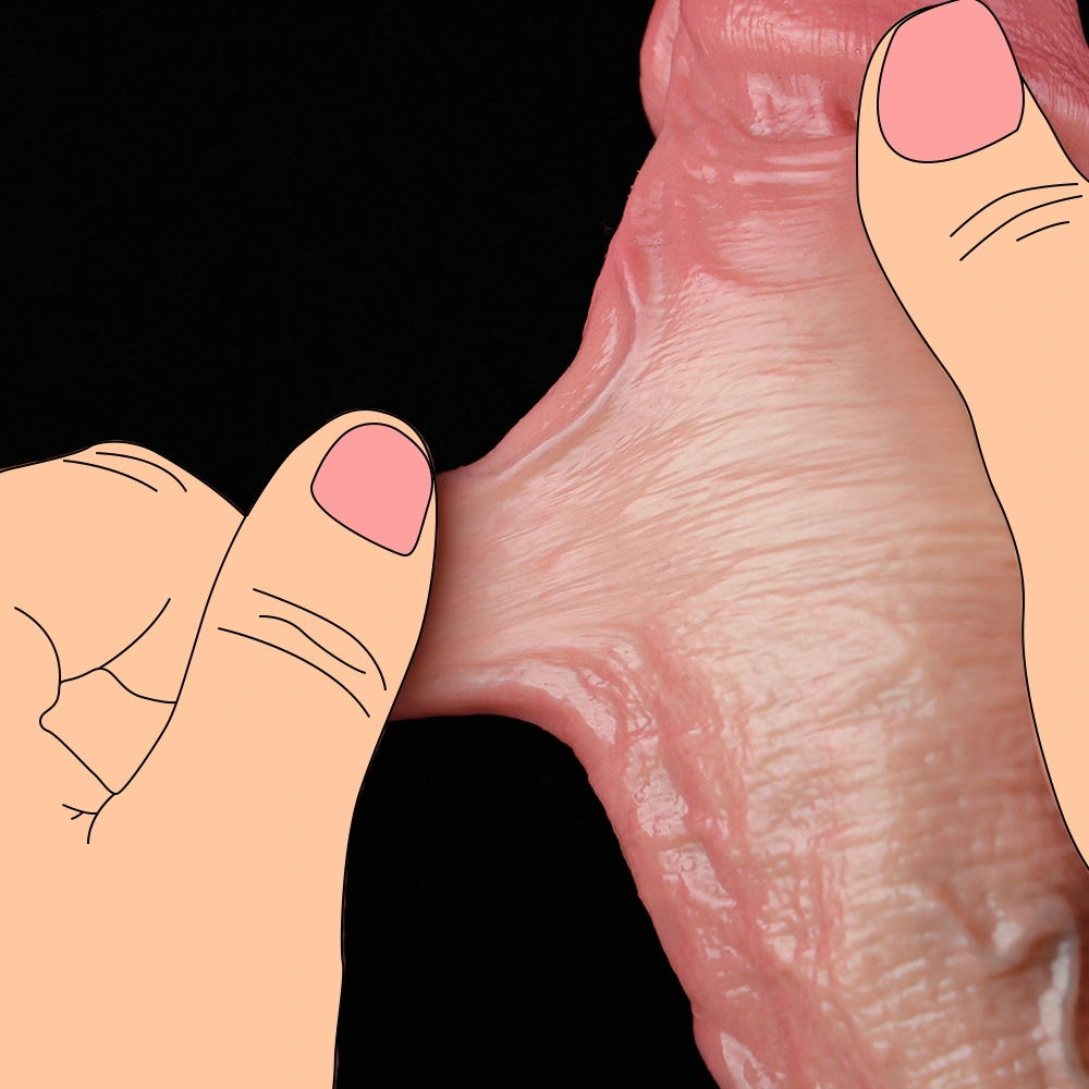 Ryan 5.5"x2.3" Realistic Dildo for Women, Double Density Sliding Skin Silicone Dildo with Visible Veins