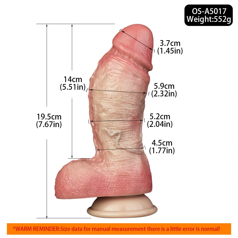 Ryan 5.5"x2.3" Realistic Dildo for Women, Double Density Sliding Skin Silicone Dildo with Visible Veins