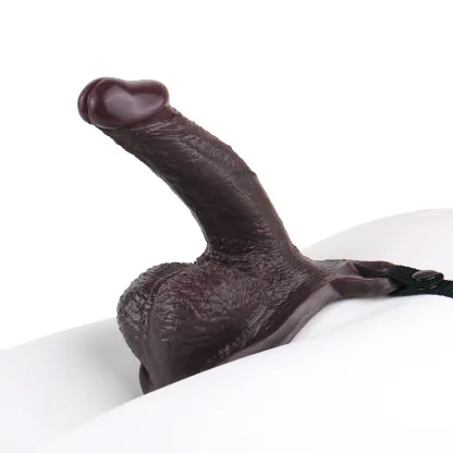 Dave 7.5" x 1.7" Strap on Realistic Brown Penis Sleeve
