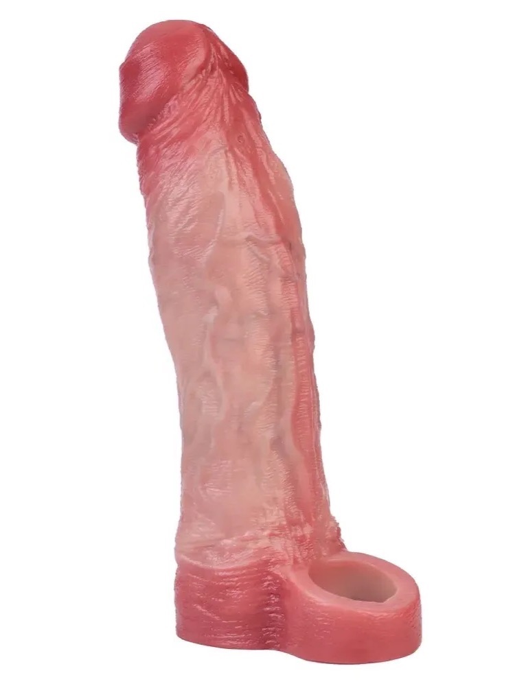 Ethan 8.46"×2.20"Large Thick Realistic Vibrating Penis Sleeve