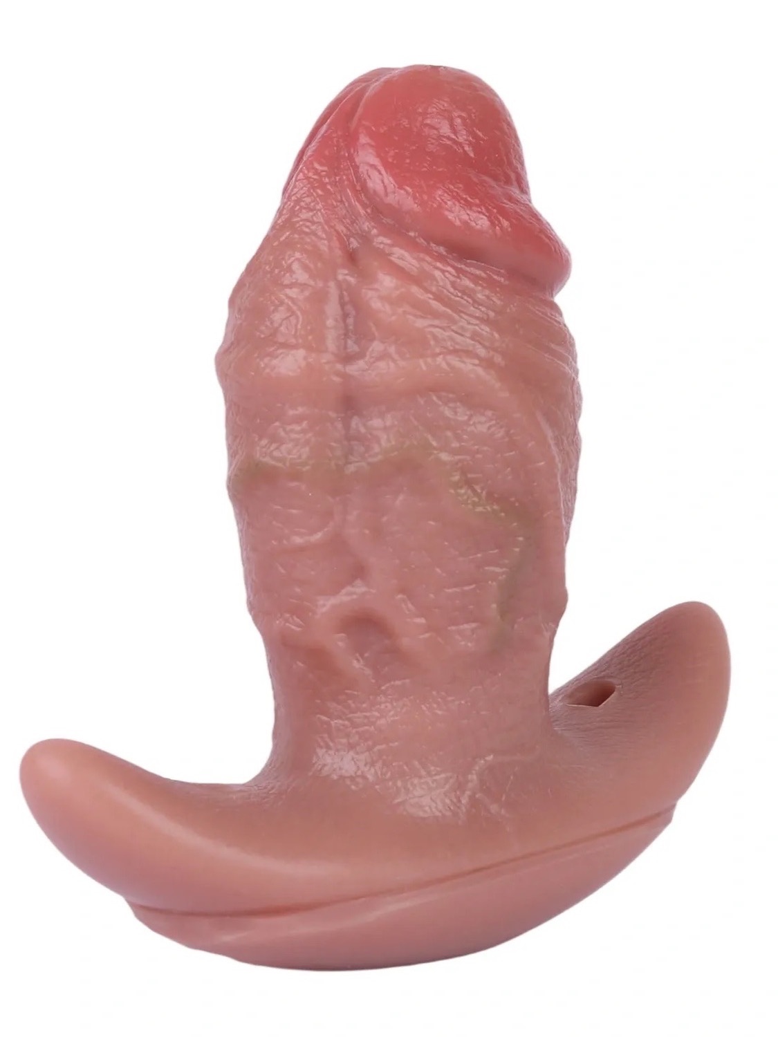 Rex 4.7"x2.4" Wearable Vibrating Anal Plug with Remote, Platinum Silicone Anal Stimulator