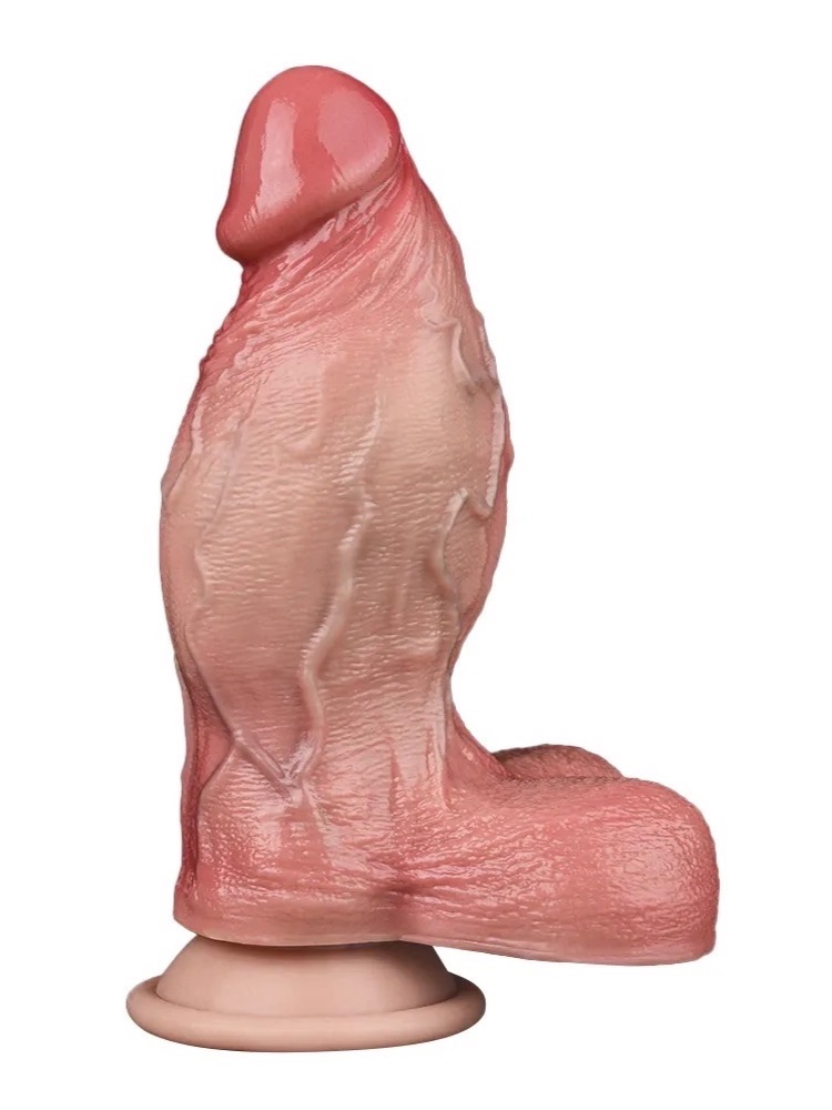 Henry 4.7"x2.2" Realistic Dildo with Sliding Skin, Dual Layer Silicone Suction Cup Toy