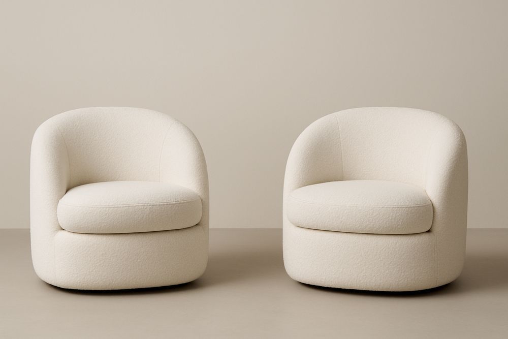 2 darabos fehér poliészter karosszék szett-Nestlivia