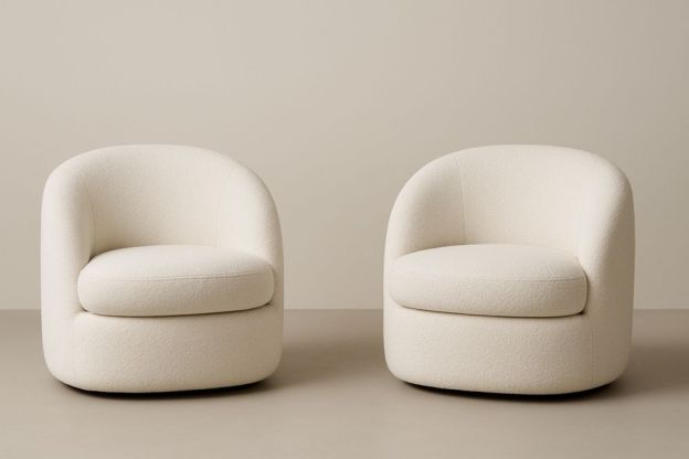 2 darabos fehér poliészter karosszék szett-Nestlivia