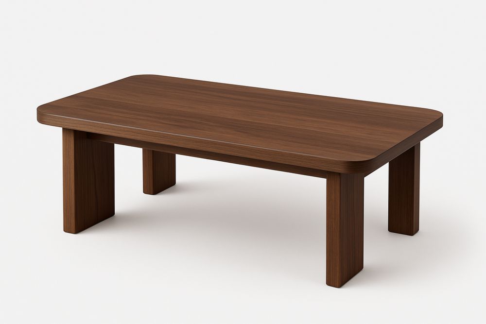 Dohányzóasztal téglalap alakú dió színű-Nestlivia