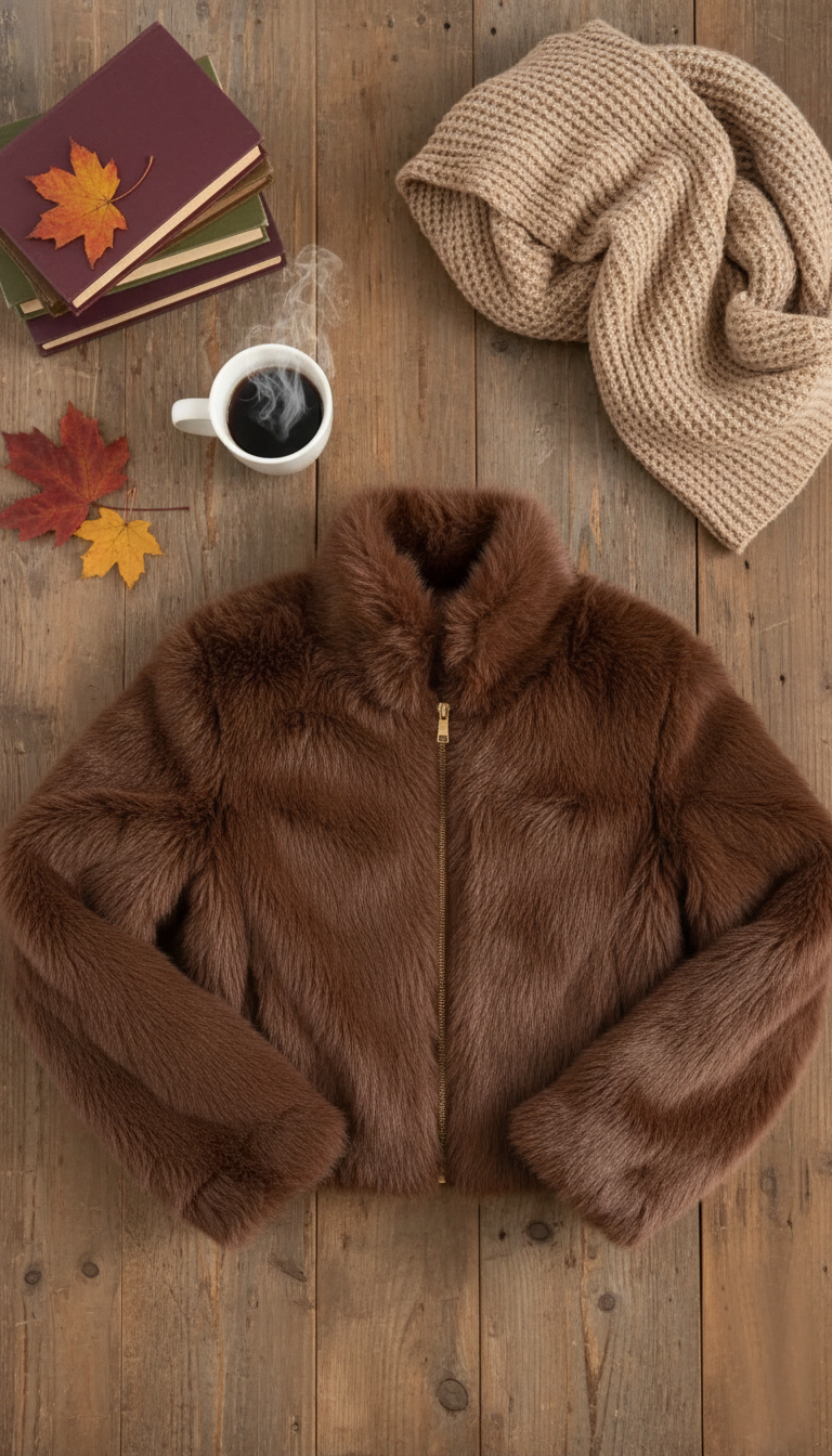 🎄Christmas Sale🔥 Women's High Collar Fur Zipper Casual Jacket