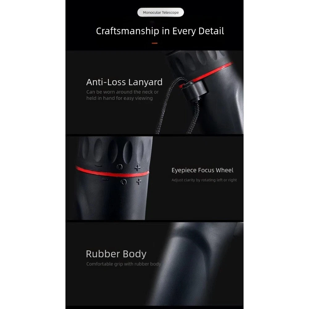 ✨See the Unseen✨2000x24 Mini Monocular Telescope with Smartphone Holder Waterproof Lightweight