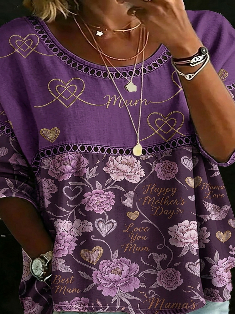 New Arrivals🔥 Women's Vintage Abstrct Casual Loose Denim Blouse Shirt