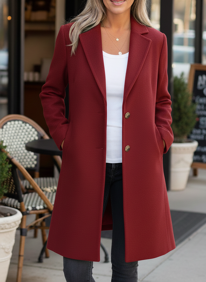 CLEARANCE SALE🔥 Casual Lapel Wool Single Breasted Long Coat