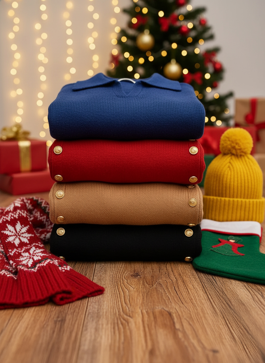 🎄 New Arrivals🔥Women's Comfortable Metal Buckle Pullover Knit Sweater