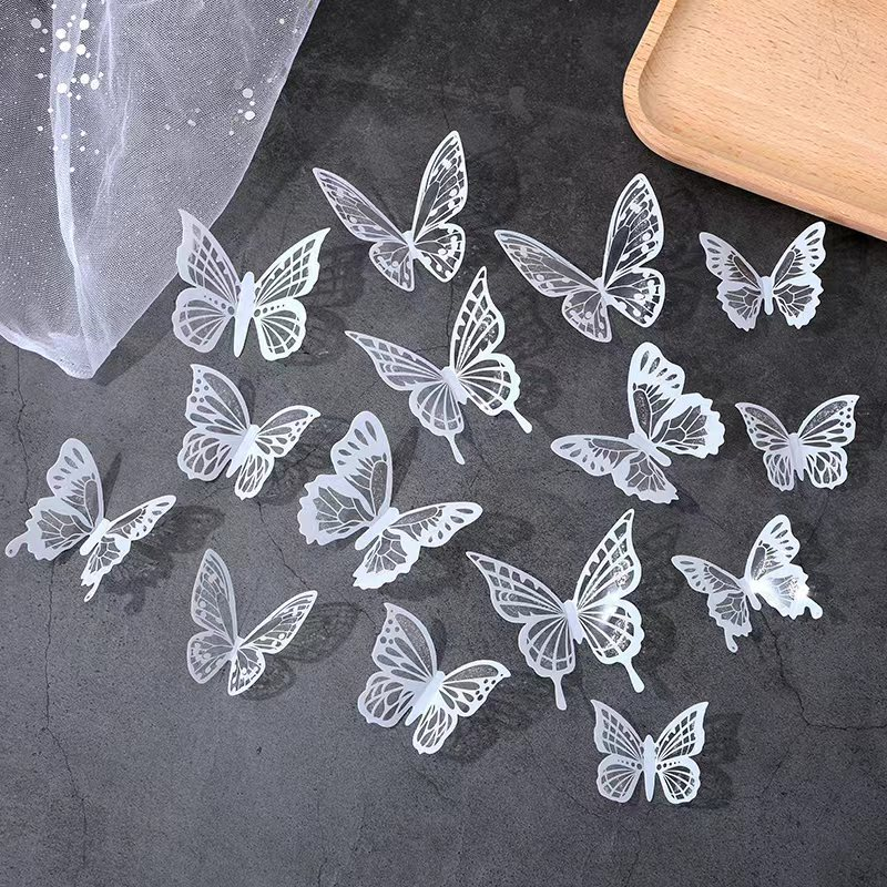 Delicate Laser-Cut Butterflies for Wall & Cake Decor – Ethereal Lace Design, Food-Safe, 18pcs