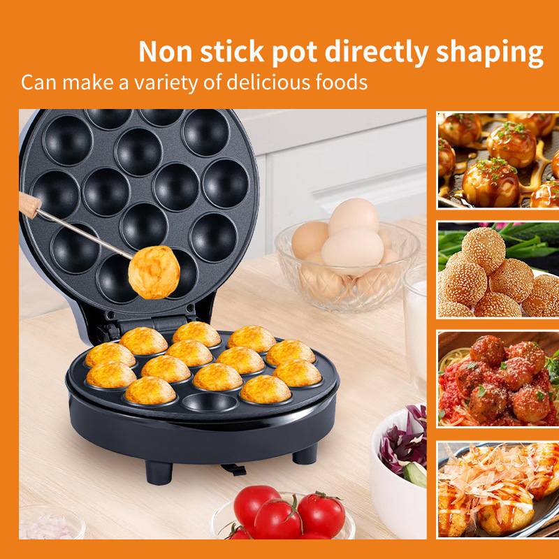 Multi-Snack Maker: Electric Grill for Takoyaki, Meatballs & Mini Pancakes at Home