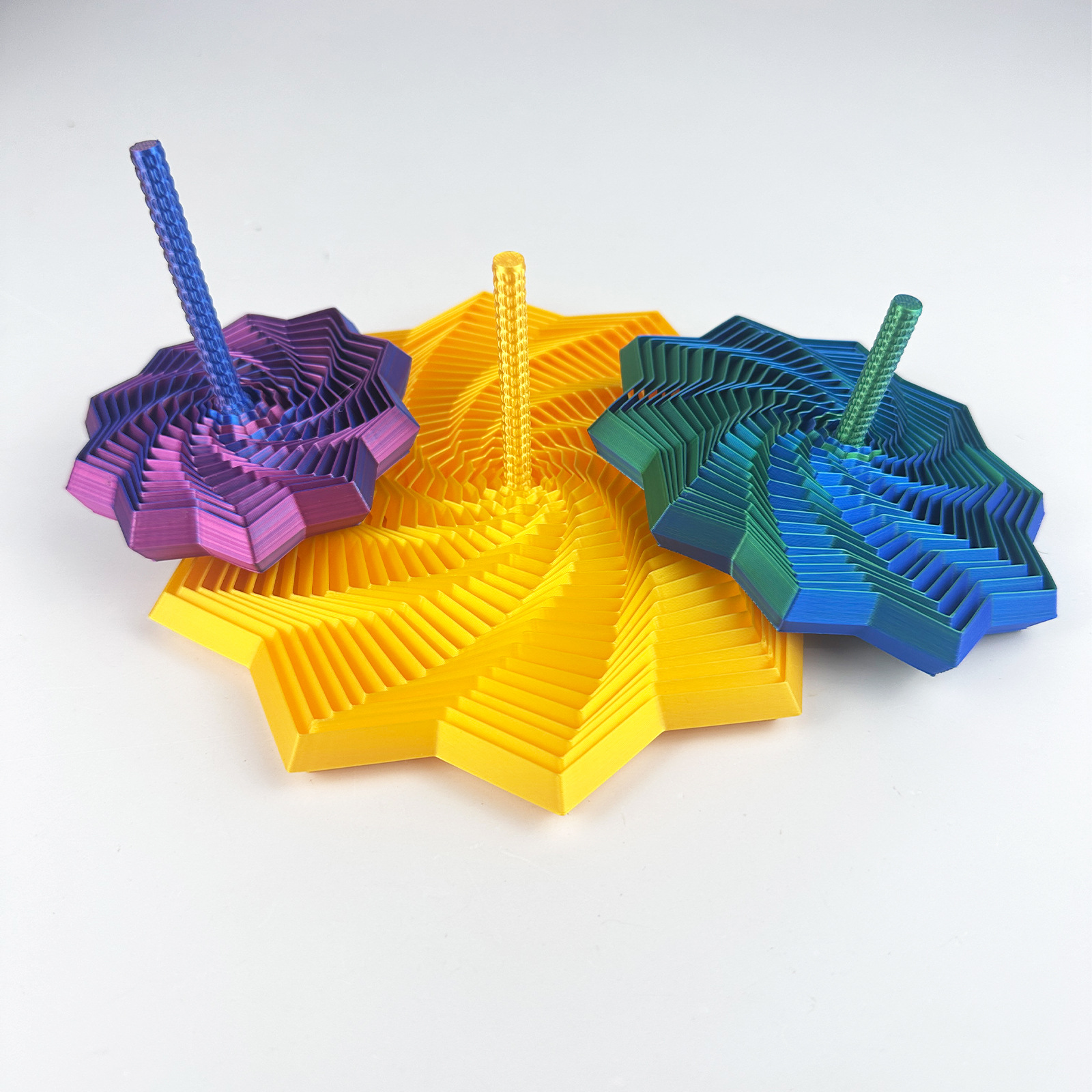 3D Printed Star Illusion Fidget Toy for Kids - Foldable, Educational Desktop Decoration