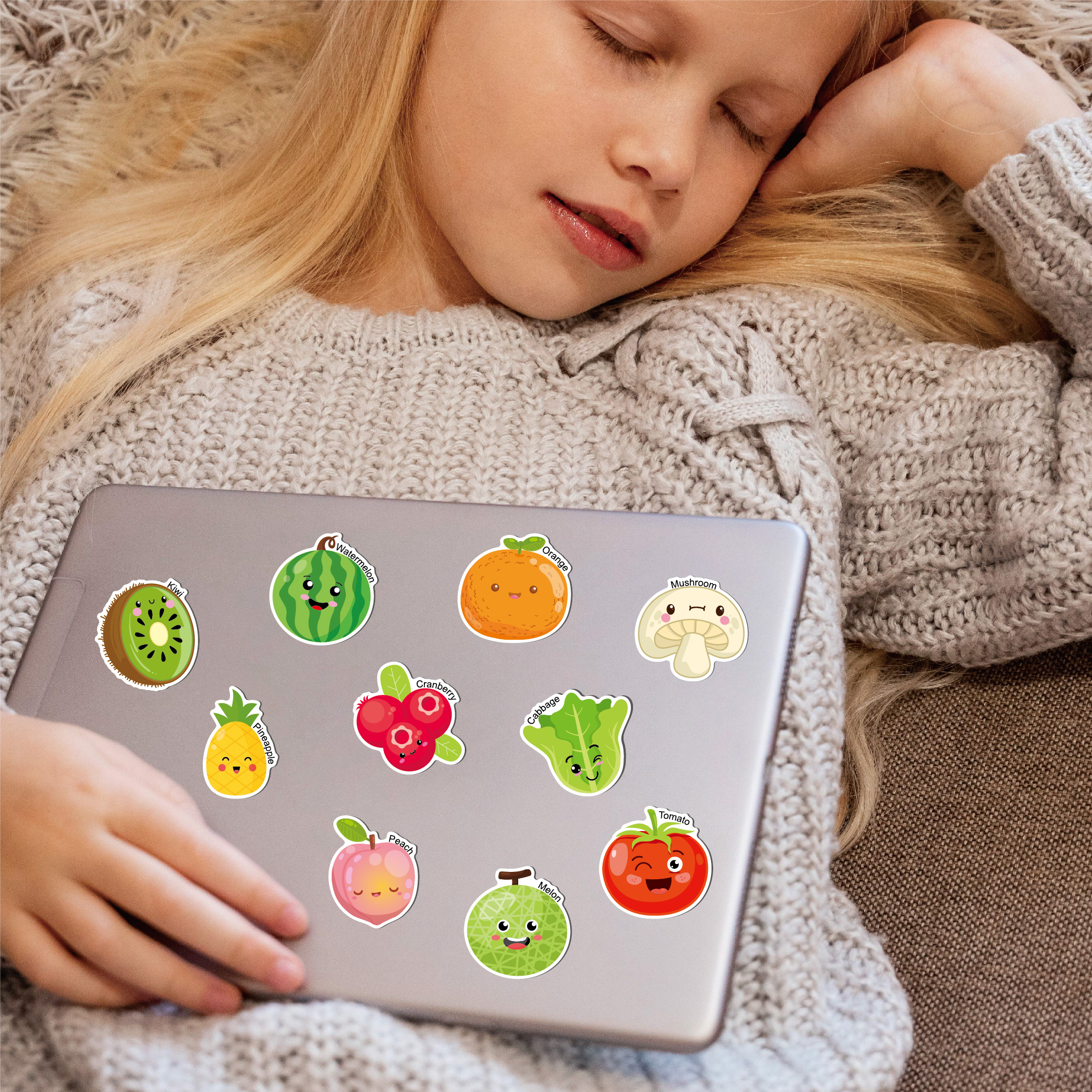 43-Piece Magnetic Fruits and Vegetables Fridge Magnets - Kids Educational Soft Magnetic Toy for Early Learning, Fruit Vegetable Recognition & Preschool Language Development