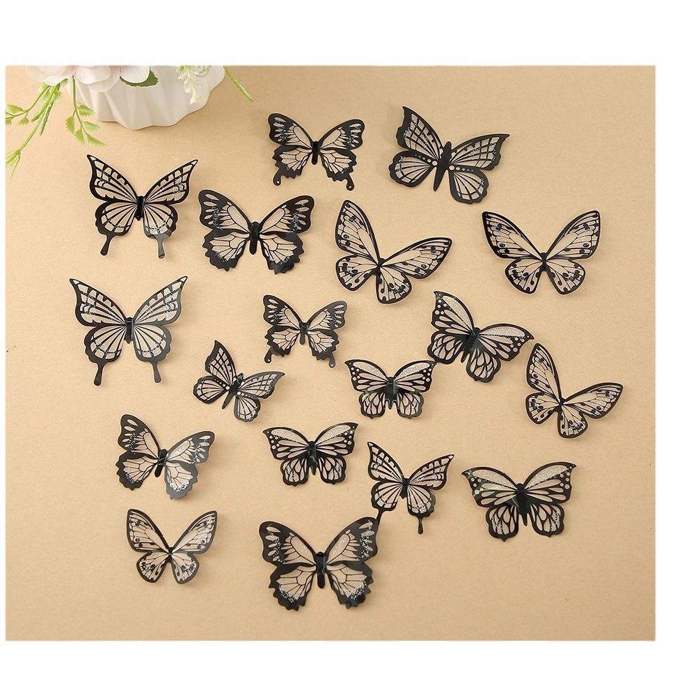 Delicate Laser-Cut Butterflies for Wall & Cake Decor – Ethereal Lace Design, Food-Safe, 18pcs