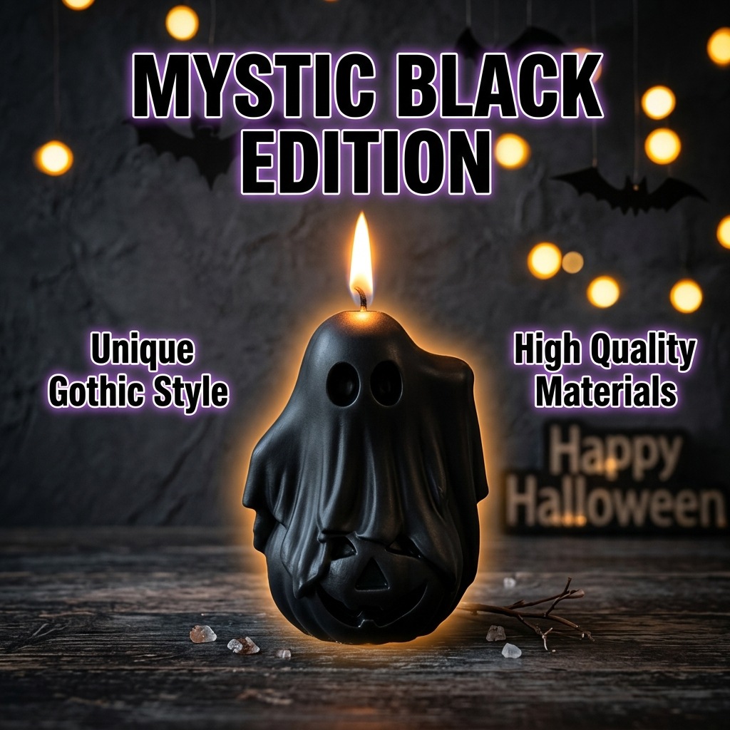 [Copy]Halloween Ghost Shaped Scented Candle, Spooky Handmade Soy Wax Candle for Home Decor Holiday Gift