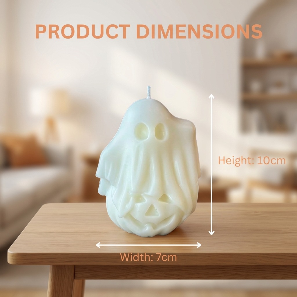 [Copy]Halloween Ghost Shaped Scented Candle, Spooky Handmade Soy Wax Candle for Home Decor Holiday Gift