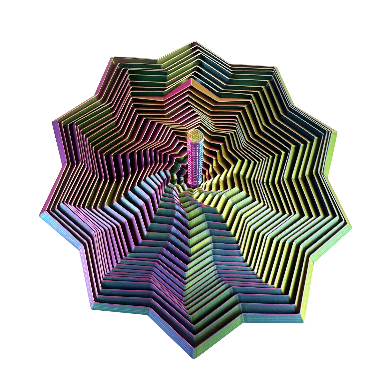 3D Printed Star Illusion Fidget Toy for Kids - Foldable, Educational Desktop Decoration