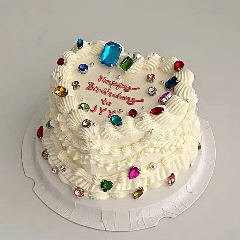 Cross-Border Gem Cake Decoration Diamond Cake Topper Girls Birthday Cake Photo Props Party Decoration