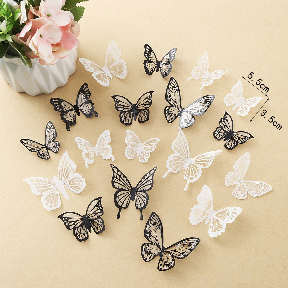 Delicate Laser-Cut Butterflies for Wall & Cake Decor – Ethereal Lace Design, Food-Safe, 18pcs