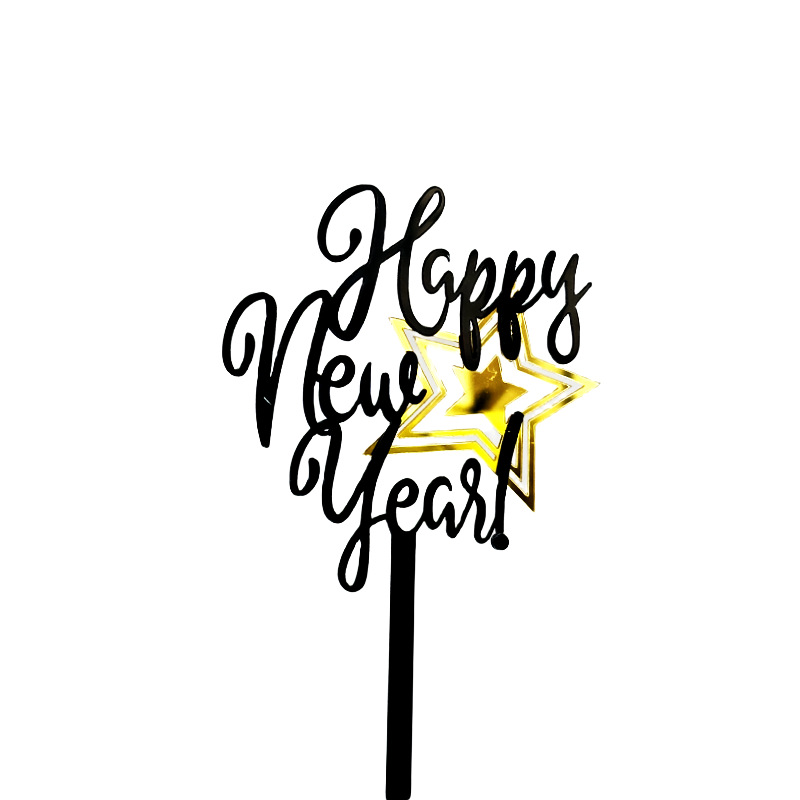 2026 New Year Acrylic Cake Decorations, Happy New Year New Year's Eve Cake Toppers, Party Supplies