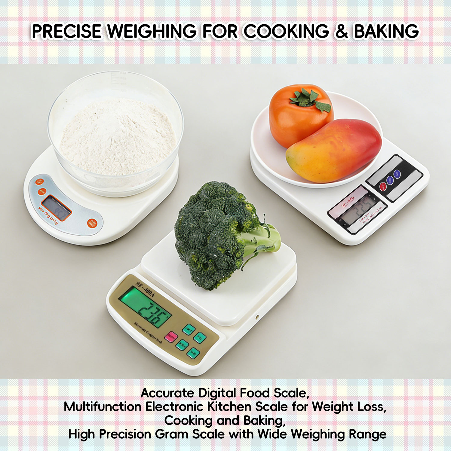 Precision Kitchen Scale: Two Modes for Perfect Baking & Everyday Cooking