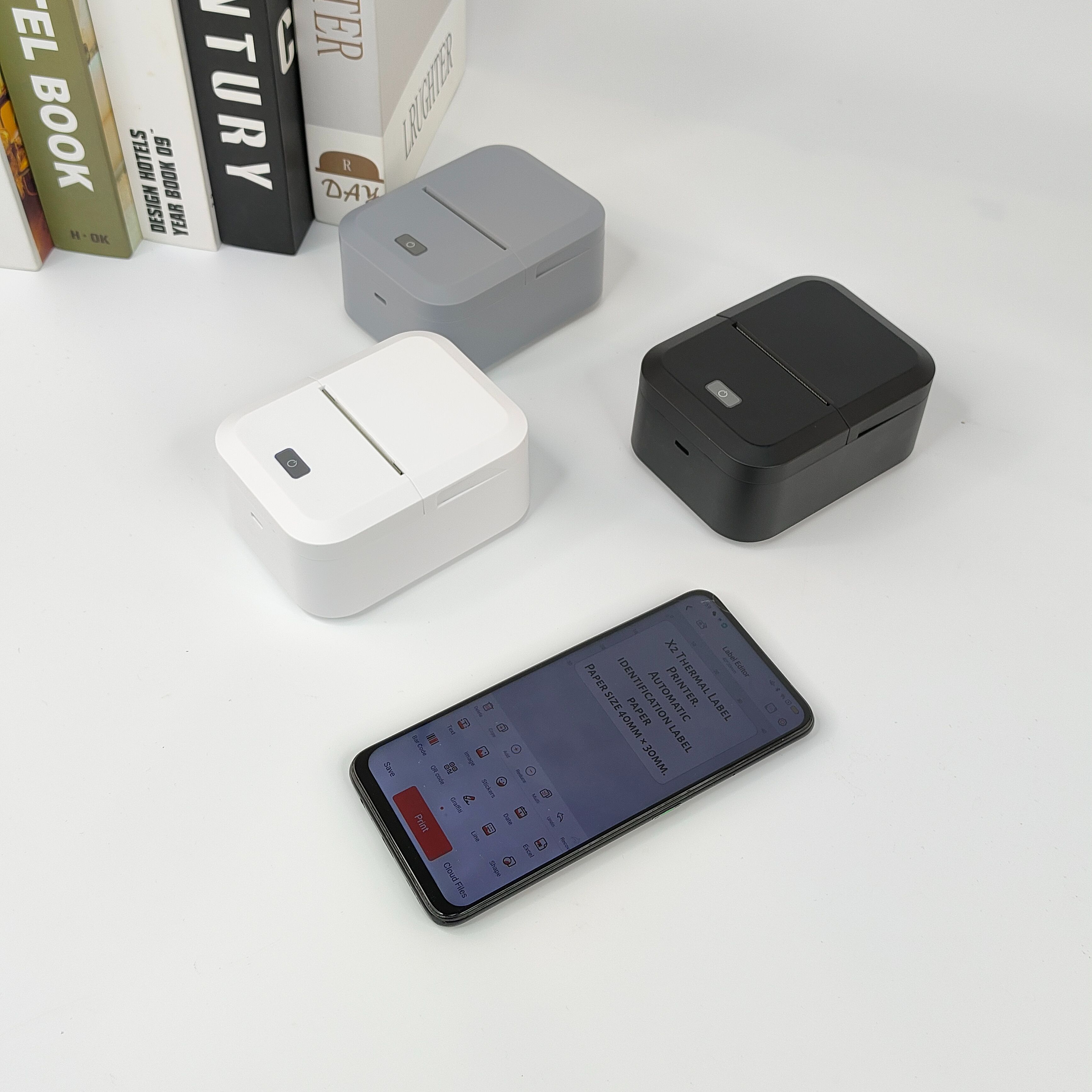 Professional Mobile Thermal Printer X2 | 58mm 203dpi High Resolution Barcode & Receipt Printer, ROHS Certified Portable Label Maker for Business