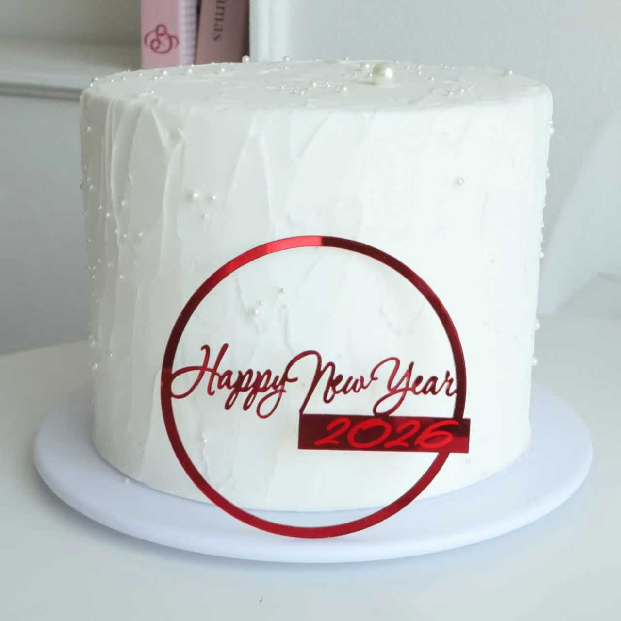 2026 New Year Acrylic Cake Decorations, Happy New Year New Year's Eve Cake Toppers, Party Supplies