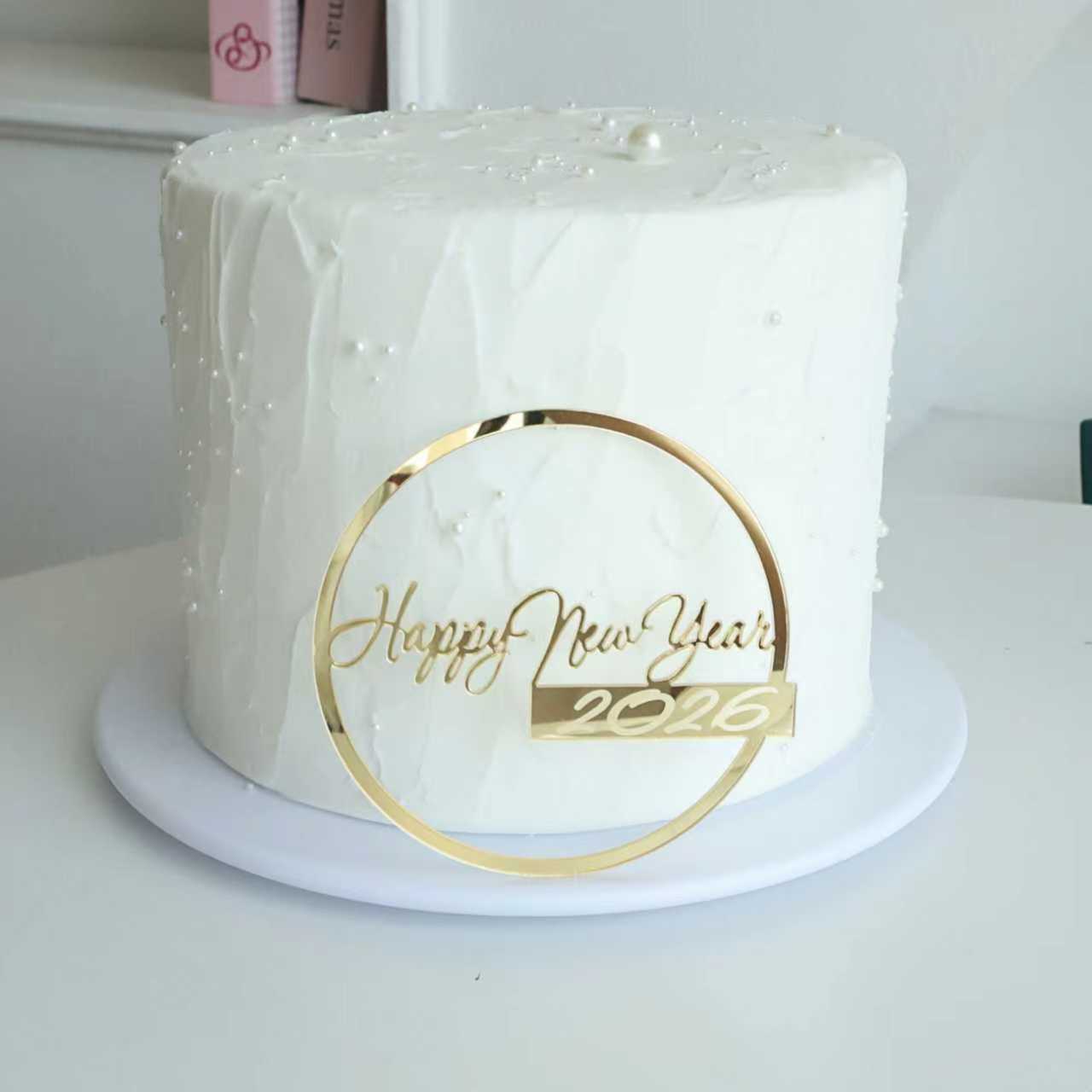 2026 New Year Acrylic Cake Decorations, Happy New Year New Year's Eve Cake Toppers, Party Supplies