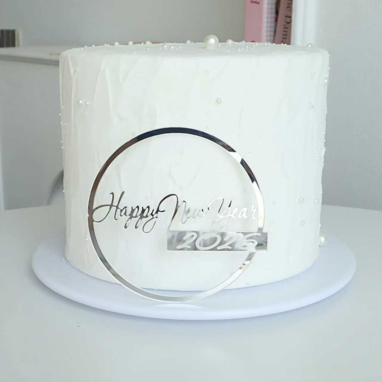 2026 New Year Acrylic Cake Decorations, Happy New Year New Year's Eve Cake Toppers, Party Supplies