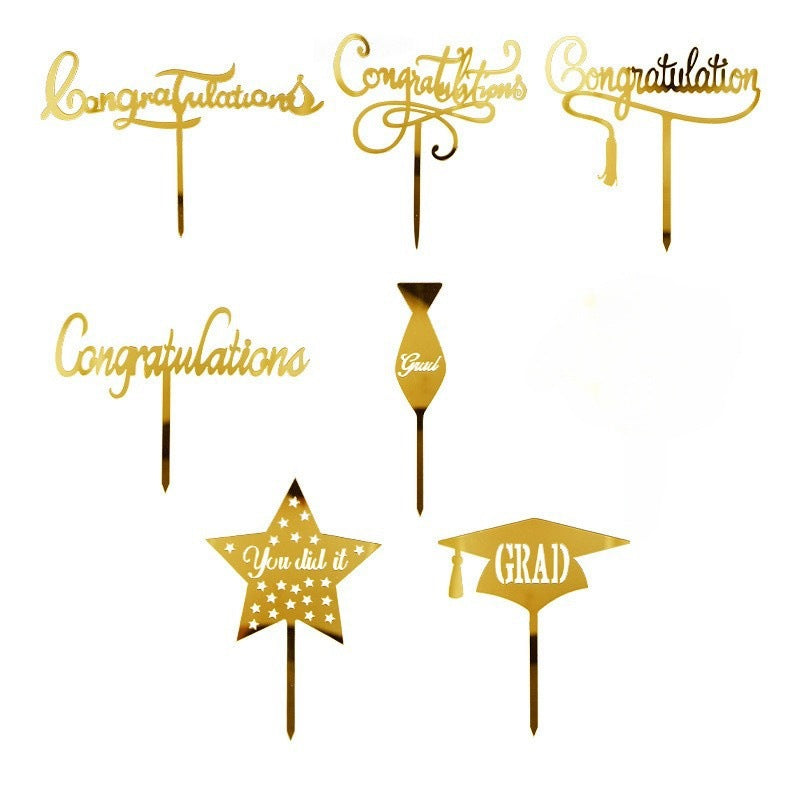 Graduation Cake Topper 2026, Congrats Grad Cake Topper for Graduation Party Cake Decoration Acrylic Congrats Grad Supplies