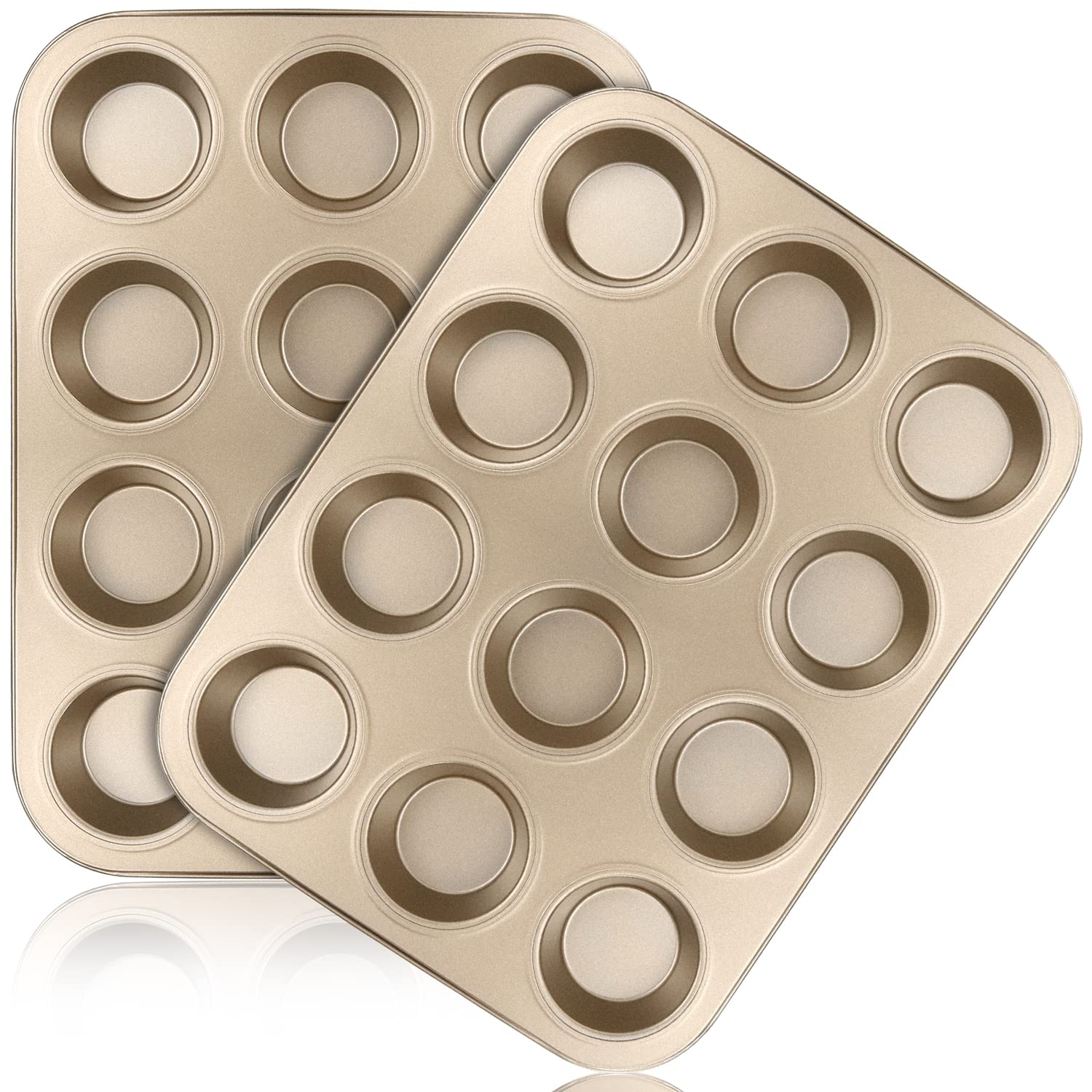 Professional Carbon Steel Cupcake & Muffin Pan - Non-Stick Baking Tray for Repostería, Puddings & Oven Baking