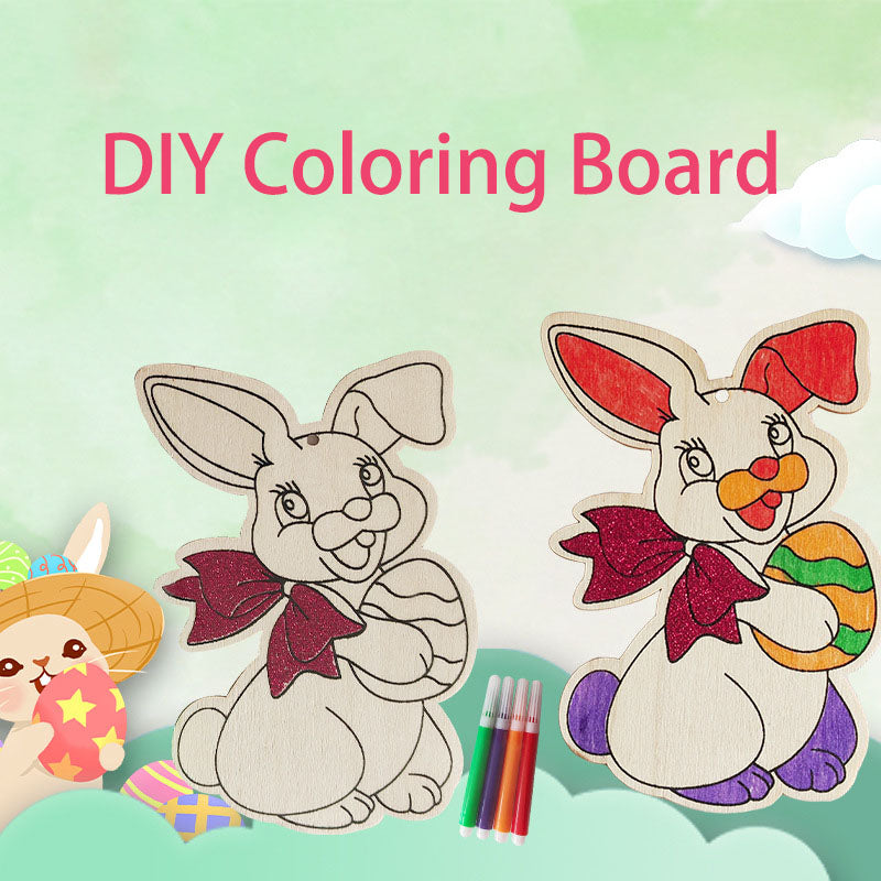 Reusable Easter Drawing Kit for Kids, 6 Wipe-Clean Coloring Boards with Washable Markers, Educational Toddler Activity for Fine Motor Skills, Easter Basket Stuffer & Travel Toy