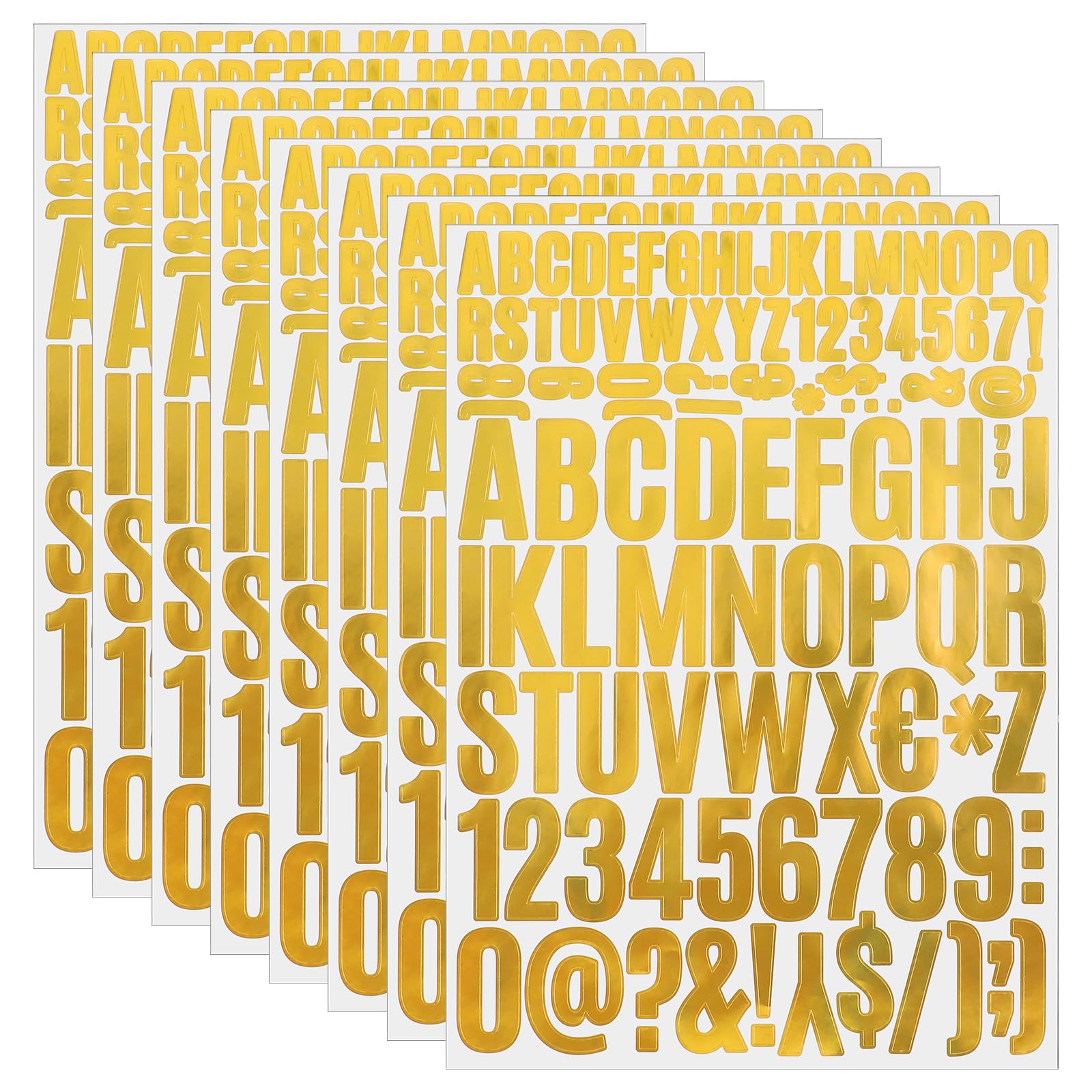 Gold Foil Letter Stickers for Graduation Caps – DIY Waterproof Self-Adhesive Alphabet, Numbers & Symbols (Silver Foil Option Included)