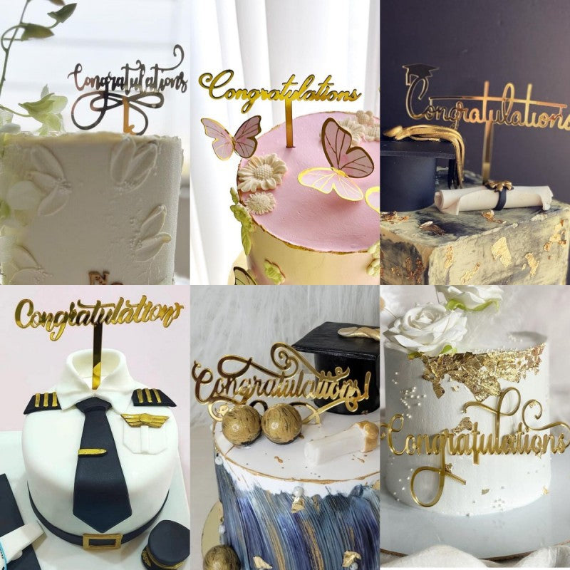 Class of 2026 Graduation Cupcake Toppers | 8-Piece Multicolor Acrylic Cake Decorations, 2026 Grad Party Supplies for Birthday & Celebration Cakes