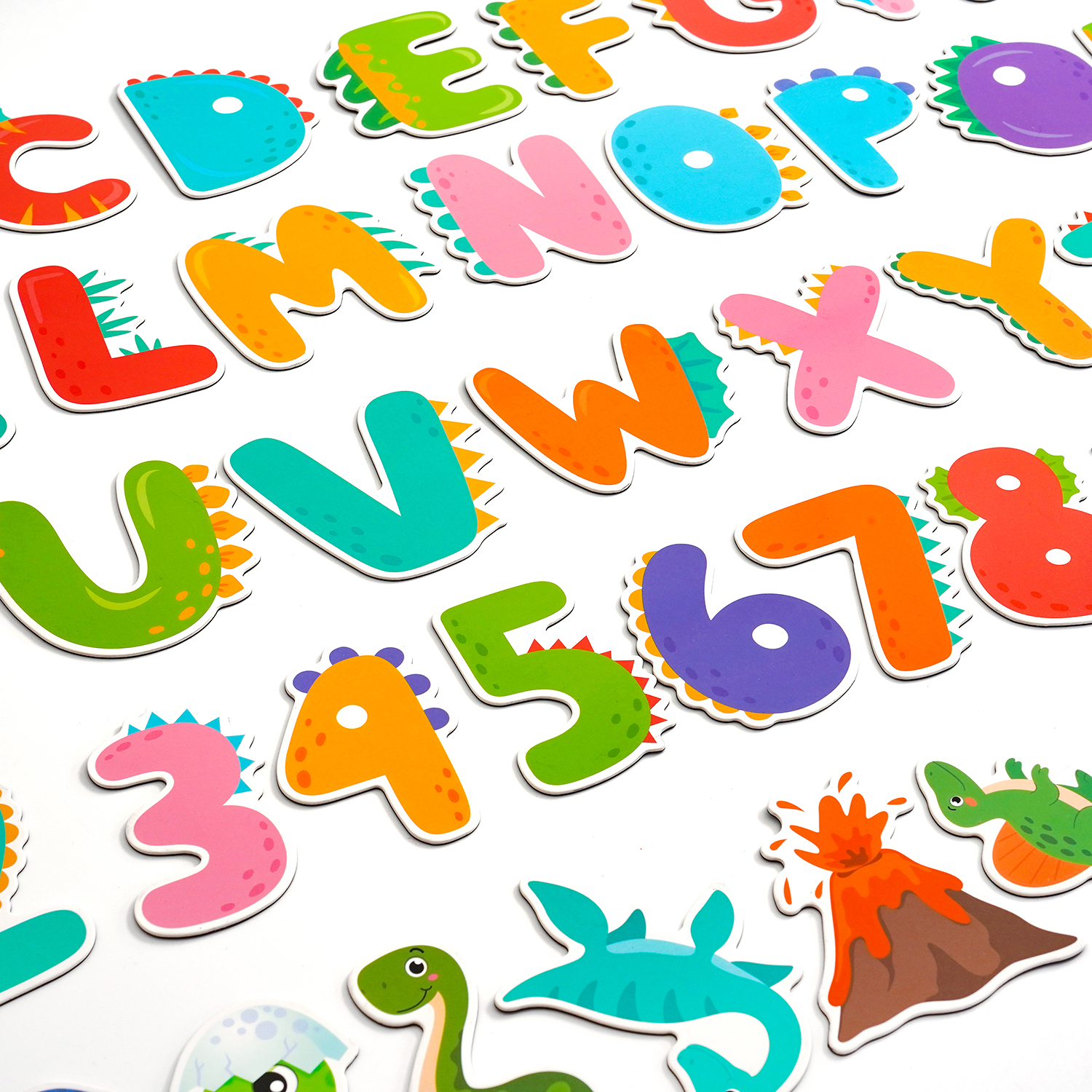 Dino ABC Magnetic Letters | Dinosaur-Themed Alphabet Magnets for Fridge & Whiteboard, Early Learning Toys for Preschool & Kindergarten