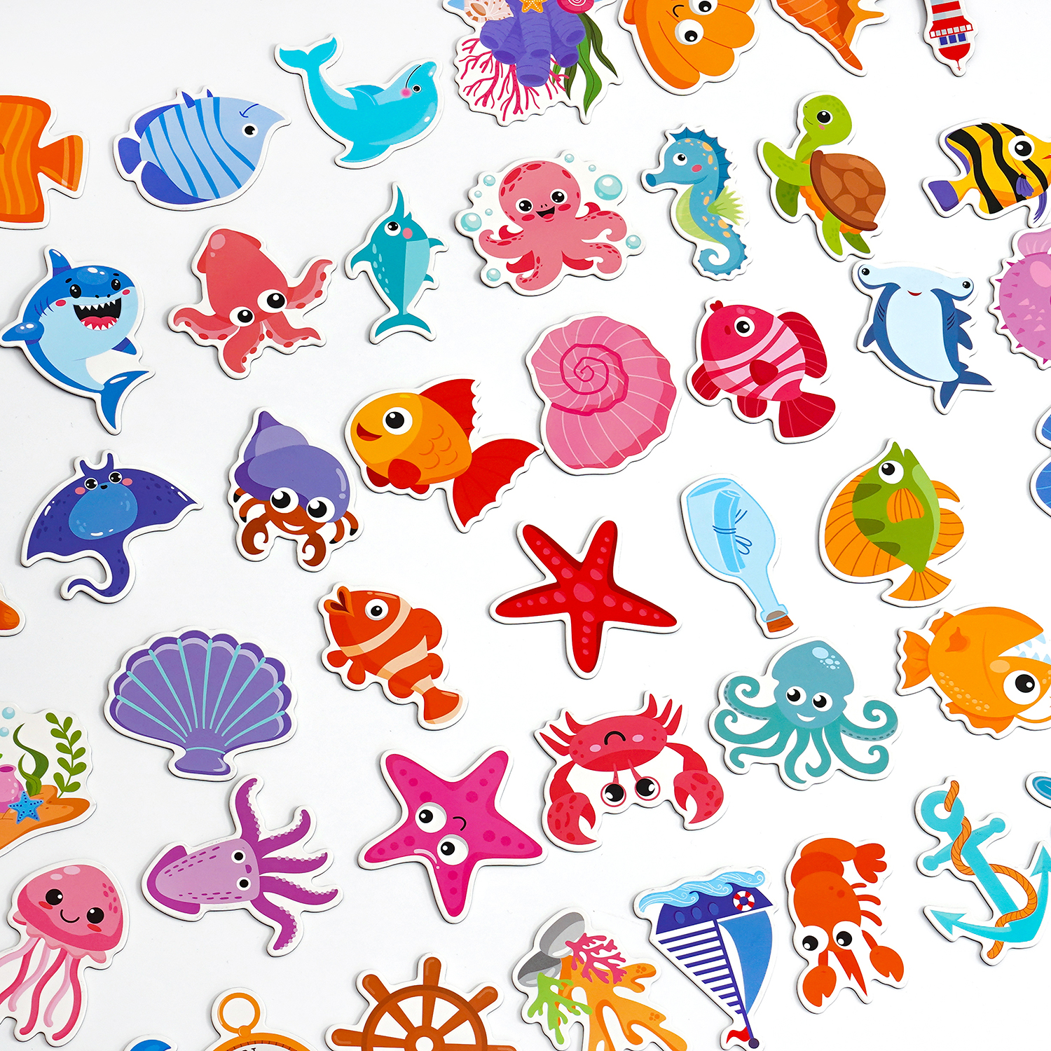Underwater World Magnetic Set | Soft Ocean Creature Magnets, Sea Life Educational Toys for Toddlers & Preschool Learning