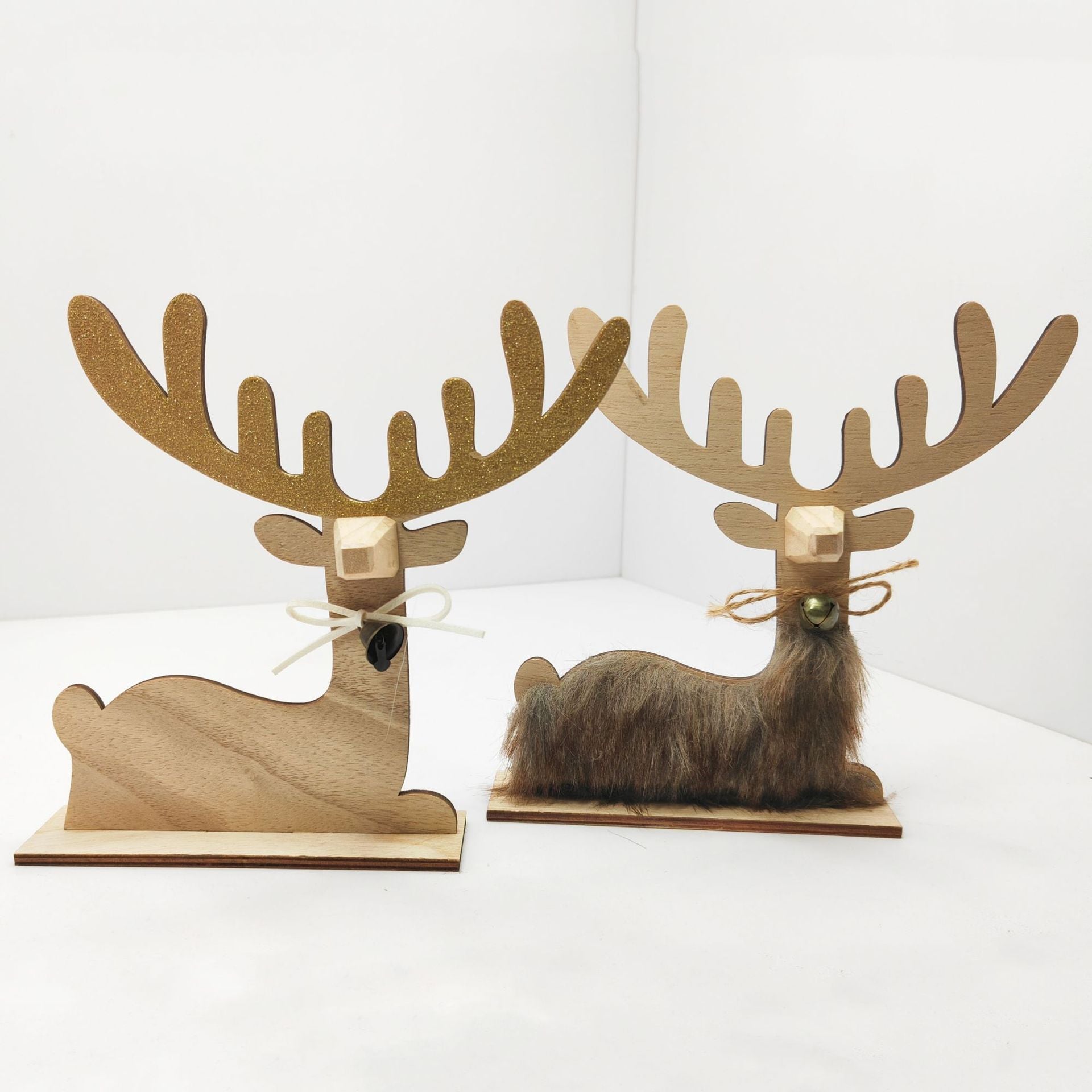 Christmas Home Decor Wooden Set, Sustainable Pine Christmas Ornaments for Tree & Mantel, Complete Christmas Decoration Kit with Neutral Colors, Ready-to-Hang Christmas Accents