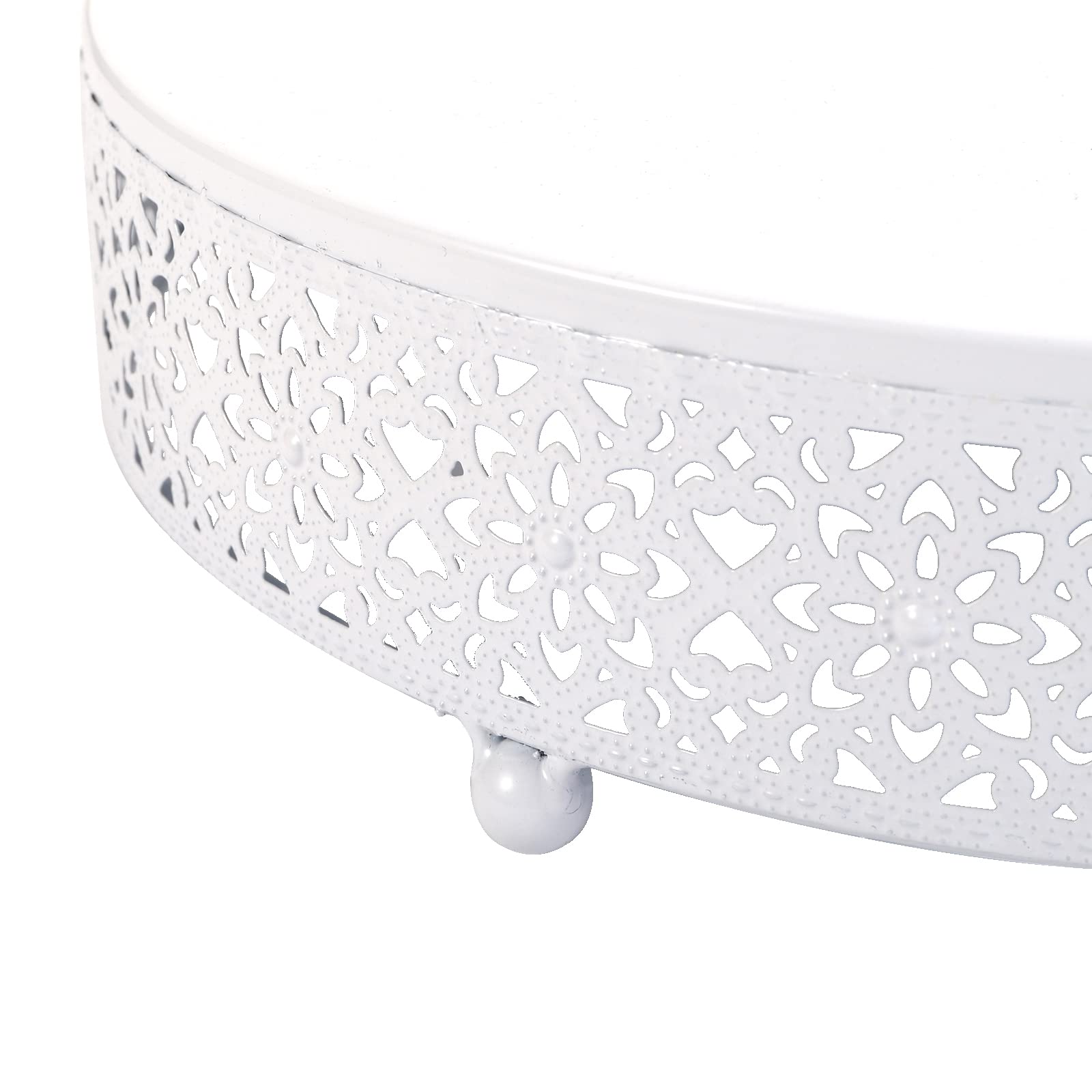 Set of 3 Cake Stand, Dessert Display Cupcake Stands, Round Metal Cake Stands, Cupcake Pastry Candy Display Plate for Wedding, Event, Birthday Party