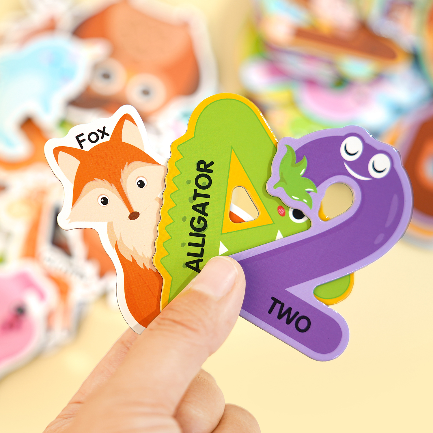 Soft Magnetic Animal & Letter Fridge Magnets - Cute Cartoon Decorative Magnets for Kids Early Learning & Home Kitchen