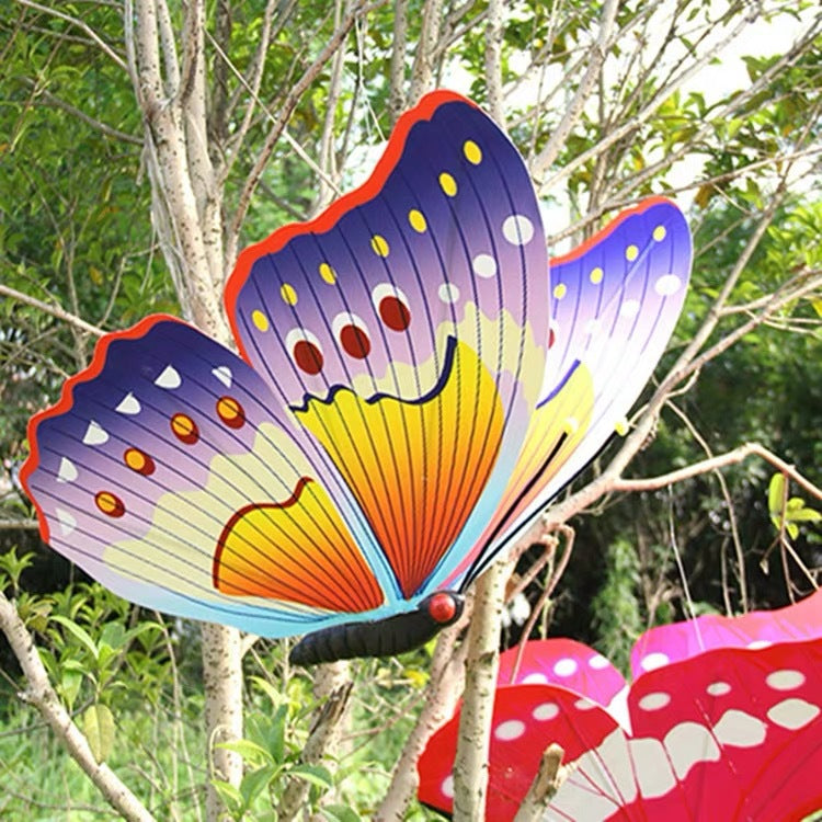 Giant 3D Decorative Butterflies - Professional Outdoor Installation for Shopping Malls, Gardens & Aerial Displays (Weatherproof Realistic Butterfly Decor - OEM Available)