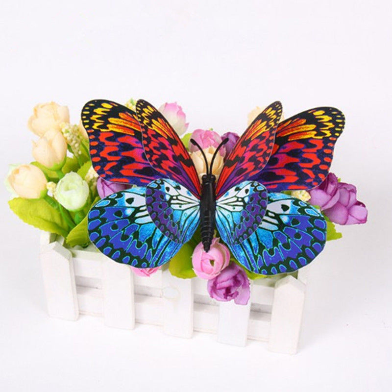 15cm Double-Layer Colorful Magnetic Butterflies - 3D Realistic Fridge Magnets for Home & Garden Decor