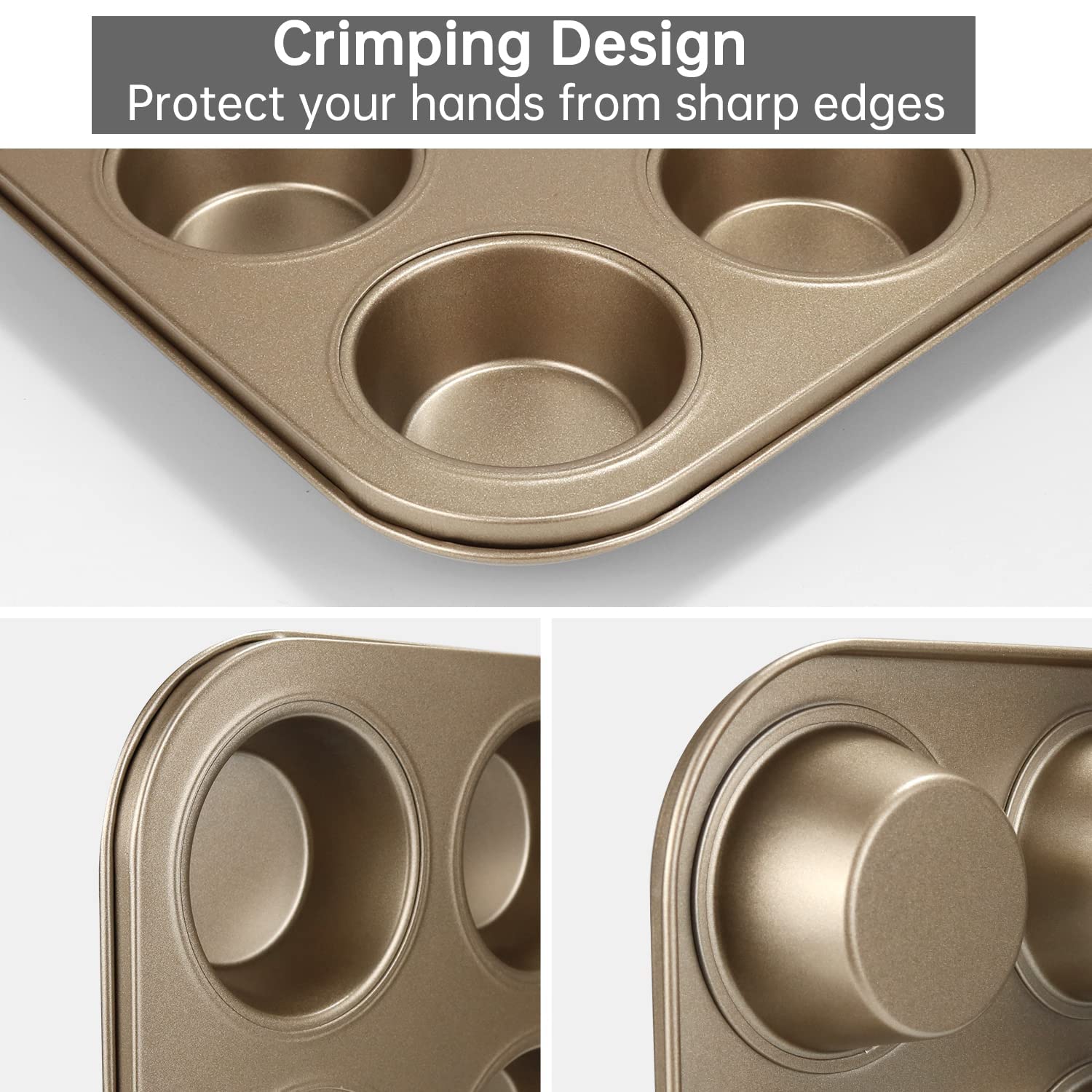 Professional Carbon Steel Cupcake & Muffin Pan - Non-Stick Baking Tray for Repostería, Puddings & Oven Baking
