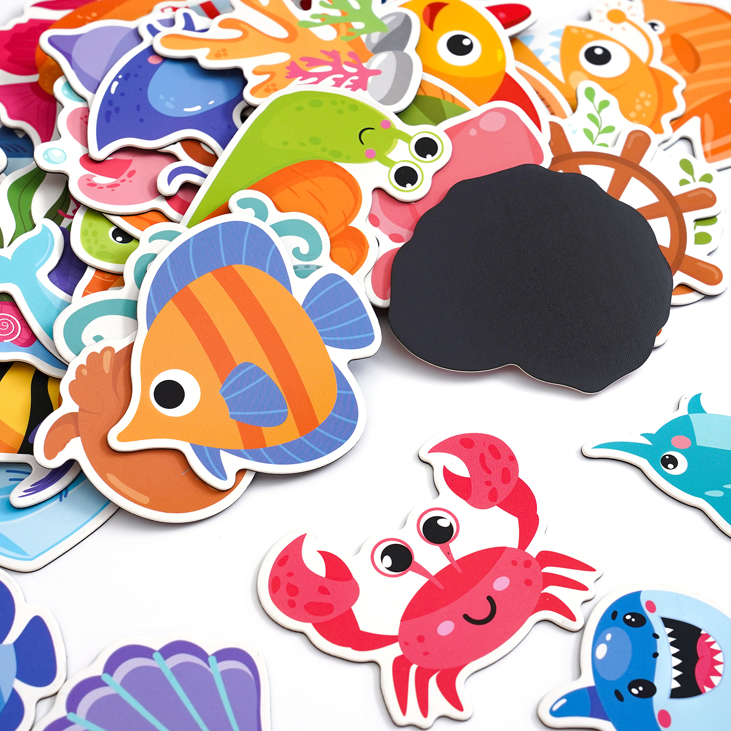 Underwater World Magnetic Set | Soft Ocean Creature Magnets, Sea Life Educational Toys for Toddlers & Preschool Learning