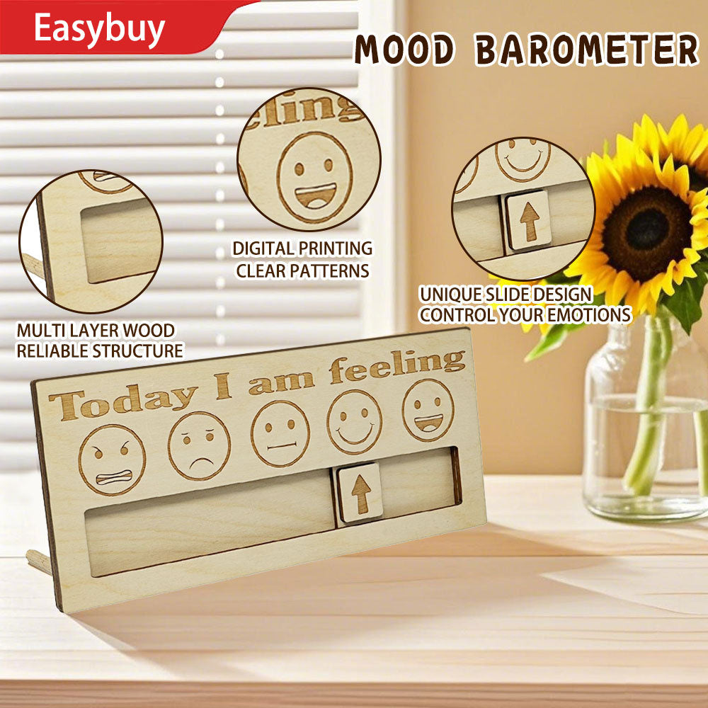 Emotional Weather Mood Board with Wooden Icons, Interactive Desktop Decor for Office & Home, Family Communication Tool with Changeable Weather Symbols, Creative Expression Board for Couples & Friends