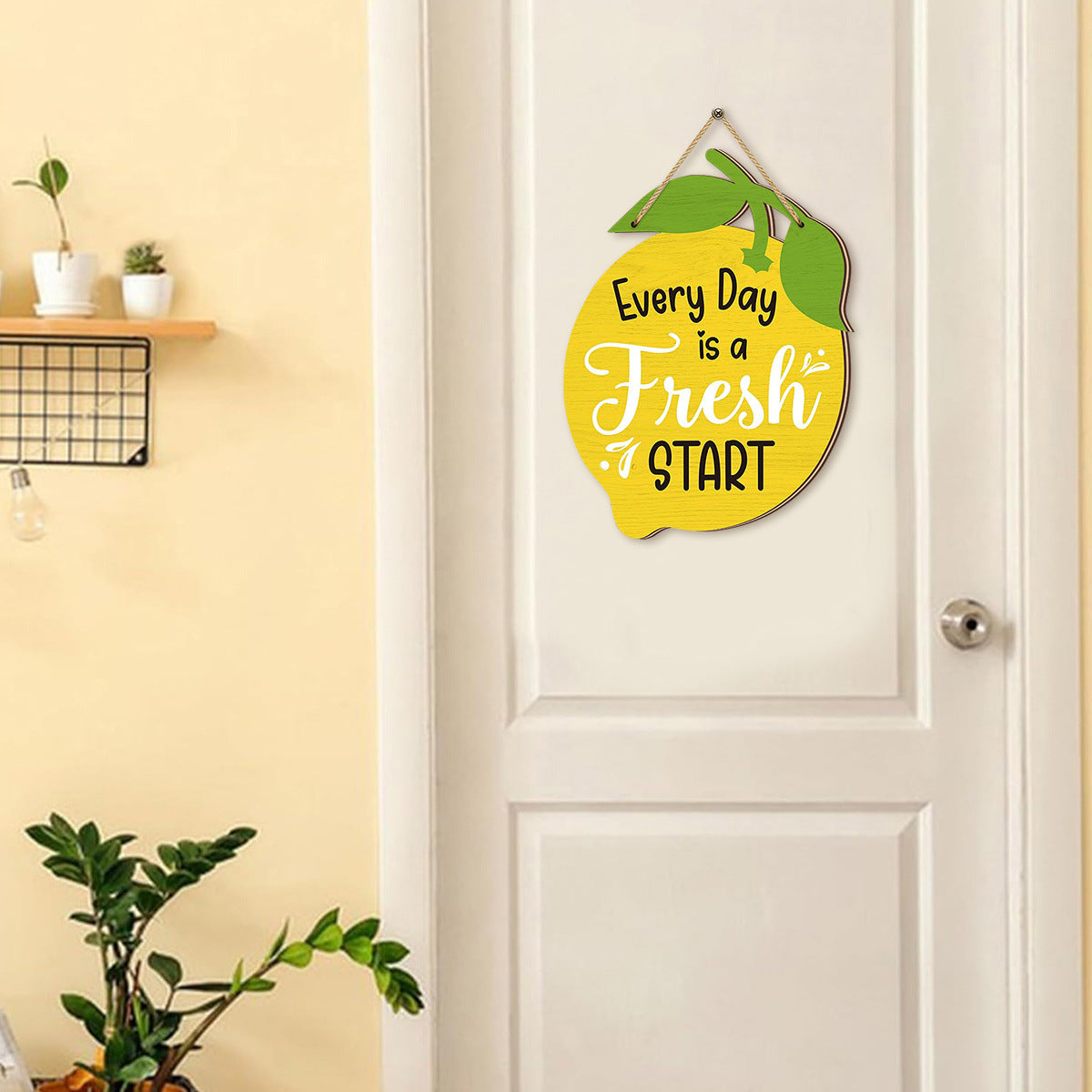 All-Season Lemon Home Decor, Summer-Themed Wooden Wall Art with Inspiring Messages, Bright Citrus Color Palette for Living Spaces, Year-Round Happiness Wall Signs