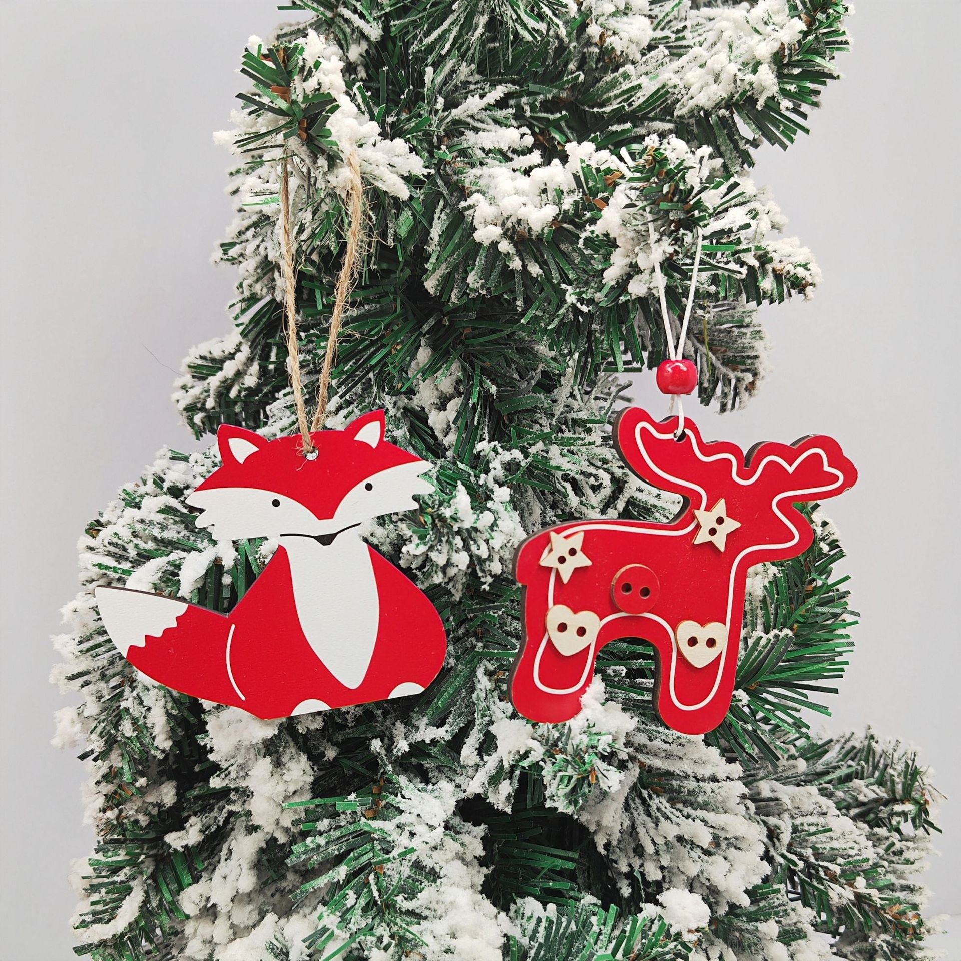 Christmas Story Ornament Collection, Themed Hand-Painted Wood Set for Narrative Tree Decor, Coordinated Angel Reindeer Bell Star Grouping, Rustic Farmhouse Holiday Scene Creator