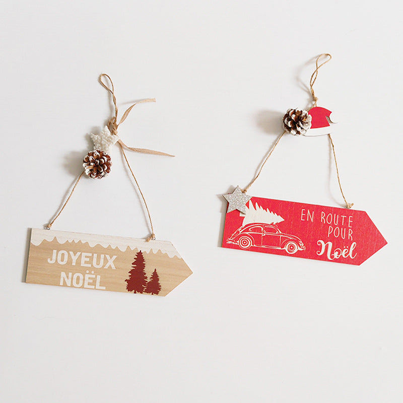 Complete Christmas Decor Set for Home, Hand-Painted Wood Ornaments for Tree Wreath & Mantel, Rustic Farmhouse Holiday Collection, Coordinated Hanging Decorations with Twine Strings